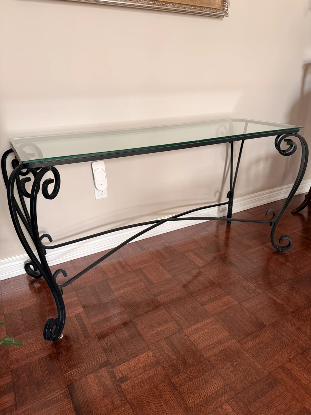 Italian style wrought iron console table