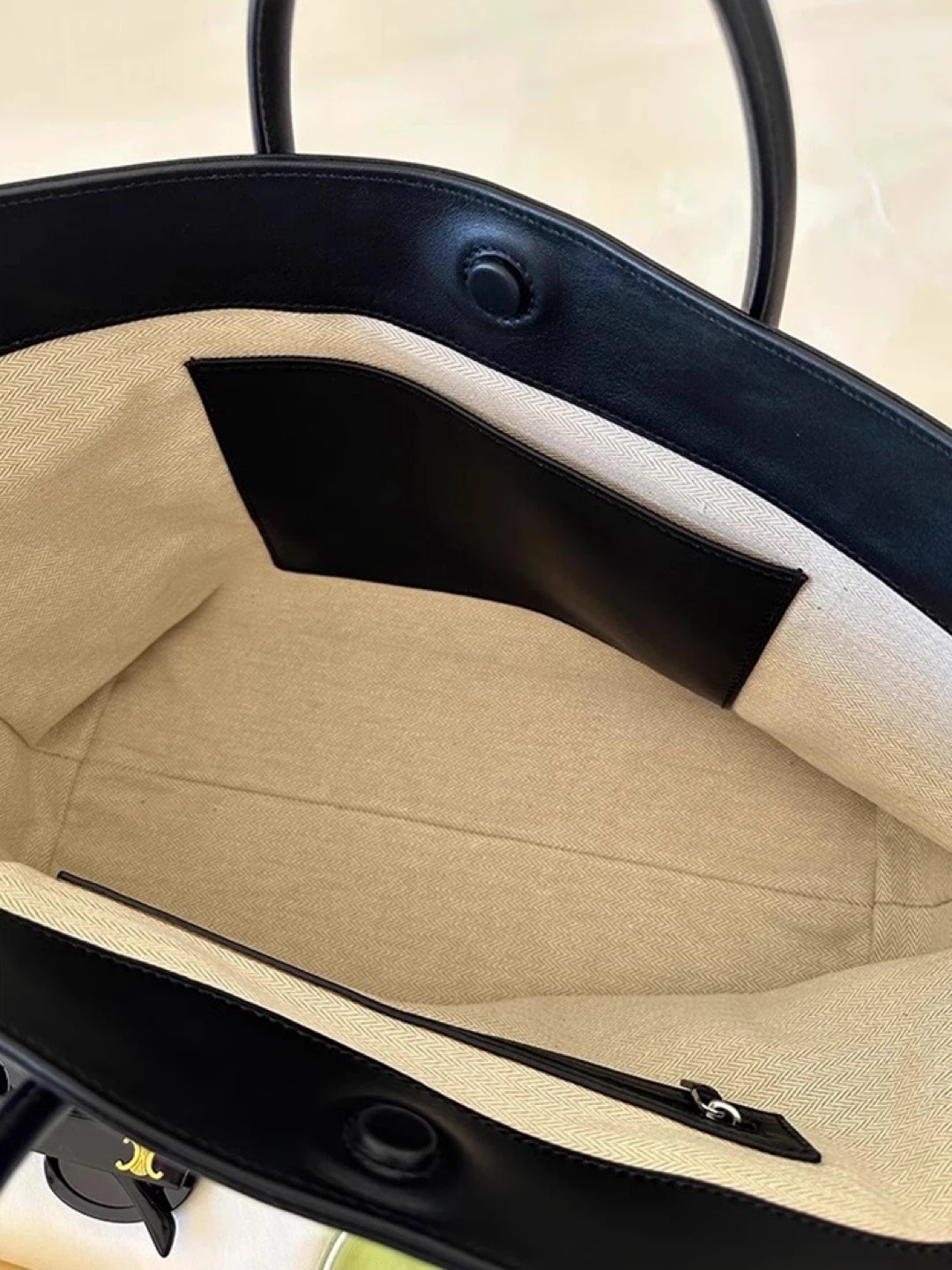 Black Leather Tote Bag - photo 3