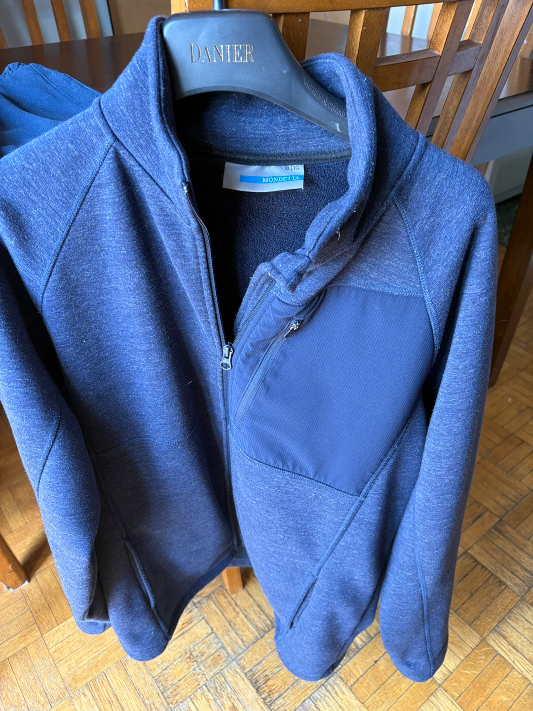 Mondetta Men's Blue Fleece Zip-Up Jacket - XL