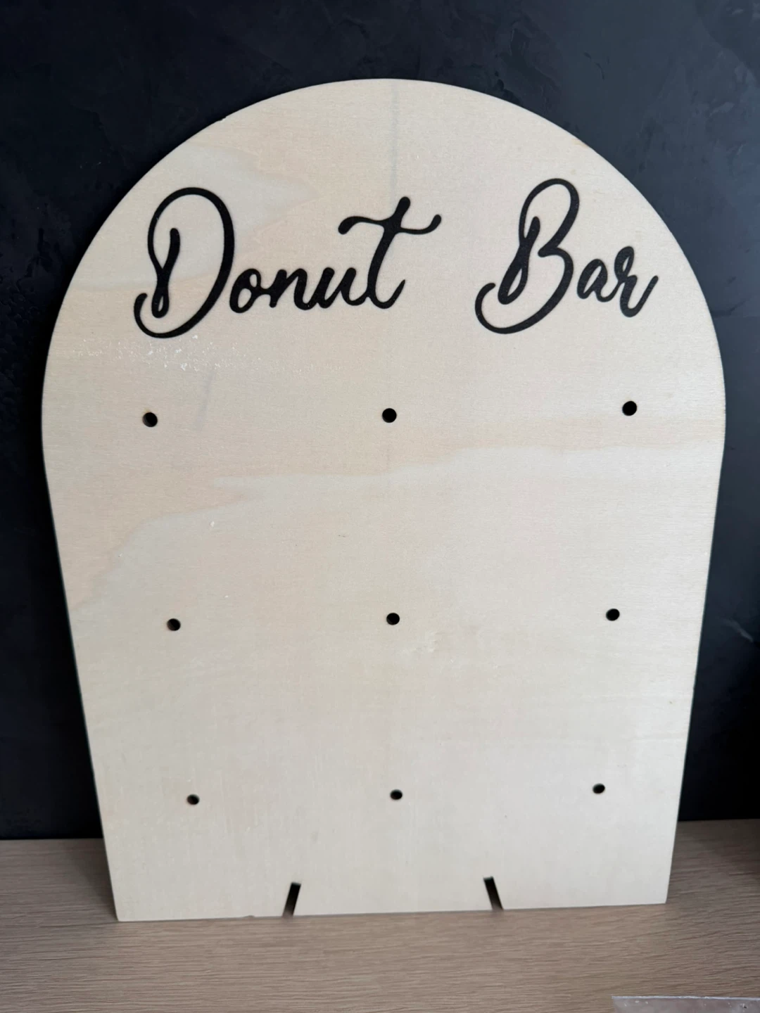 2 Wooden Donut Bar Display Stand