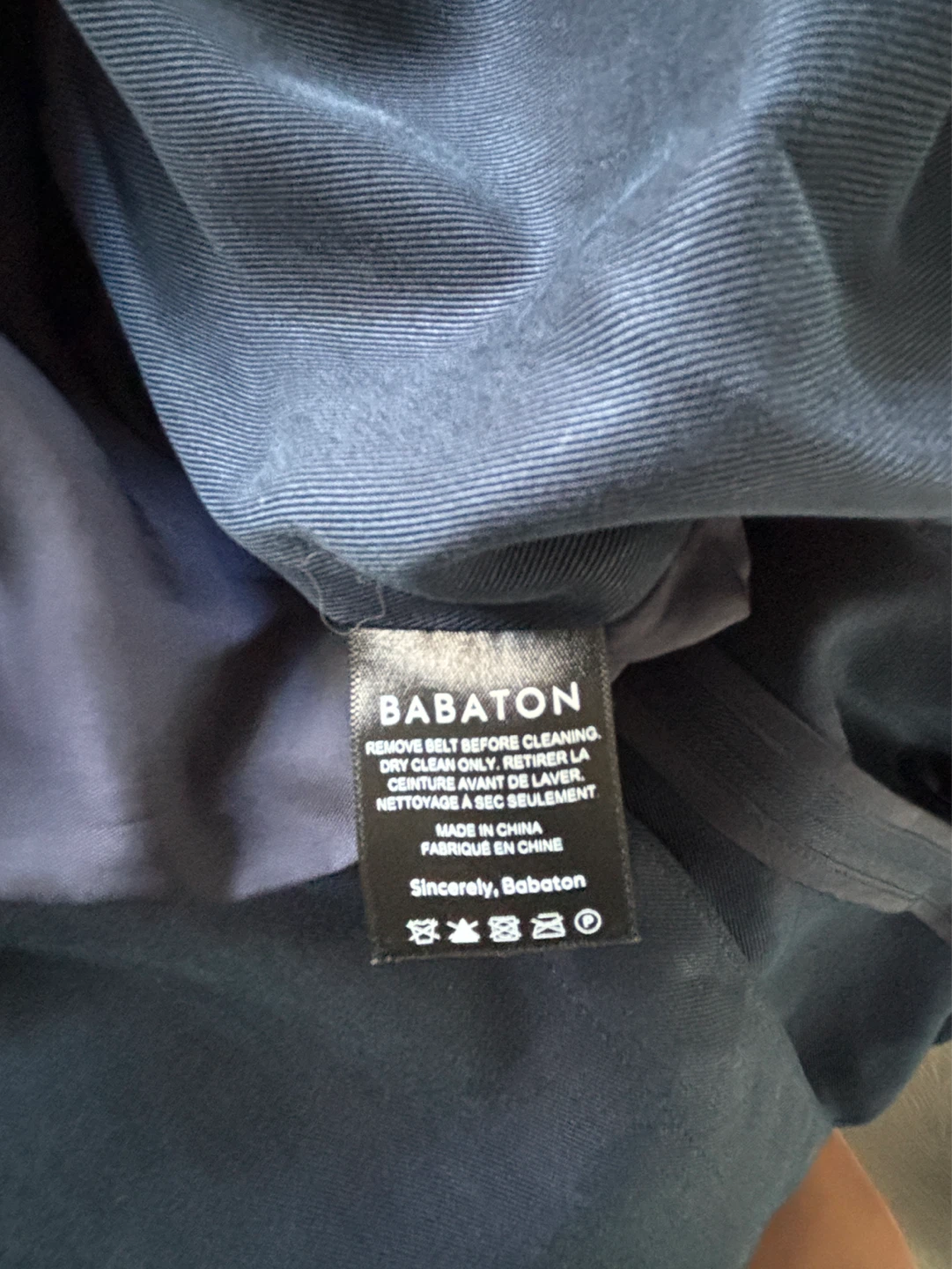 Aritzia BABATON Navy Blue Trench Coat XS - photo 4