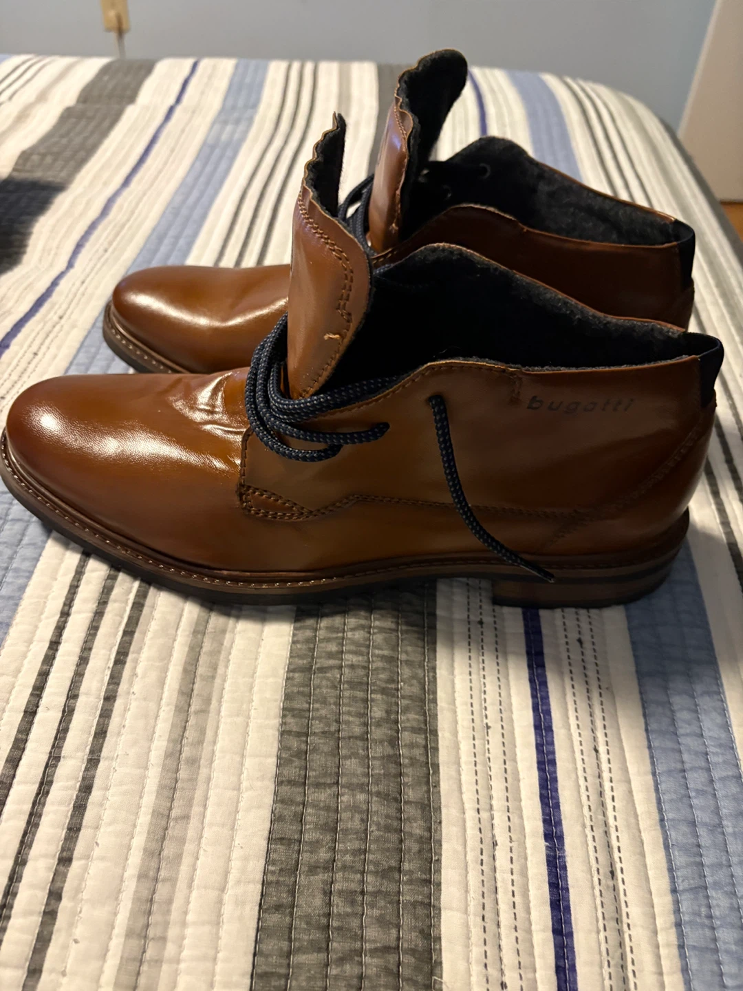 Bugatti Brown Leather Chukka Boots - Size 44