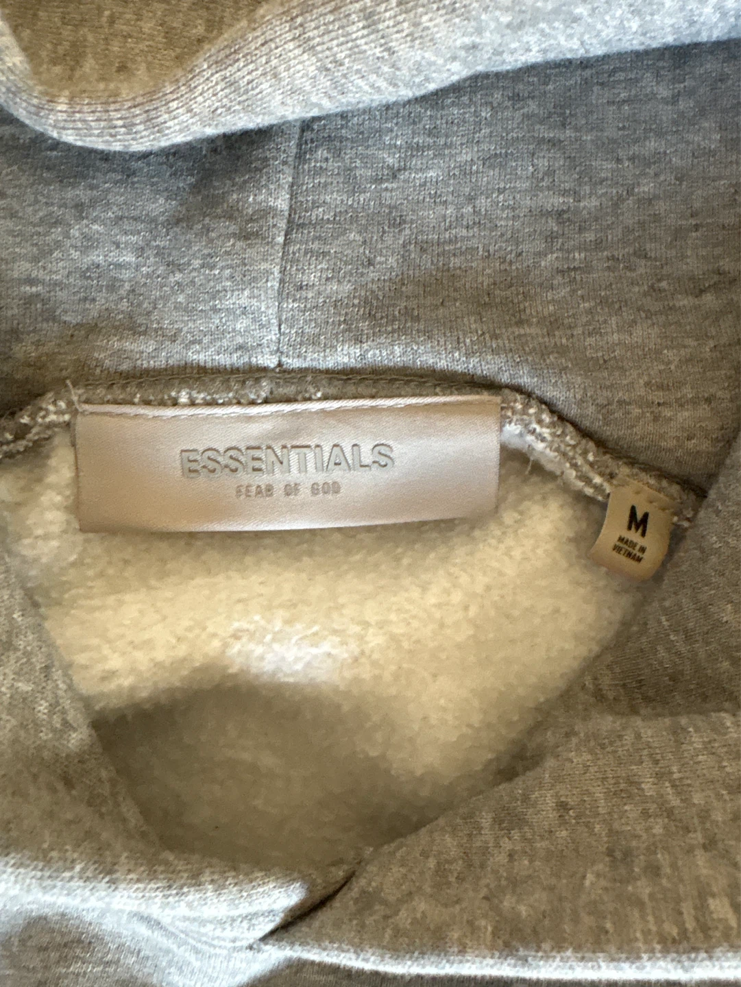 Authentic Fear of God Essentials Hoodie Grey Size M - photo 2