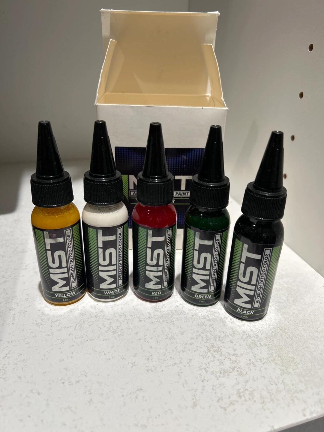 MIST Airbrush Tattoo Color Set - 5 Bottles