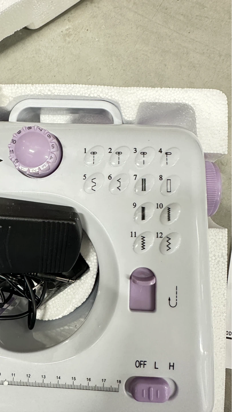 White Portable Mini Sewing Machine with 12 Stitches - photo 2