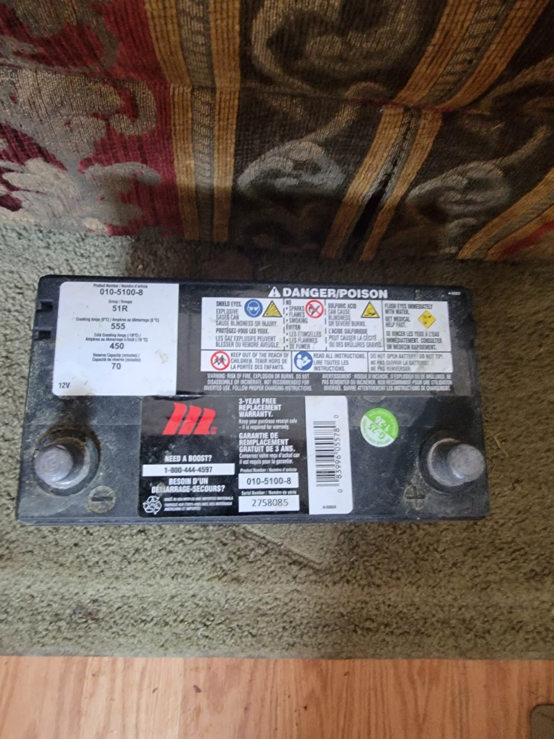 Motomaster 010-5100-8 Automotive Battery - photo 3