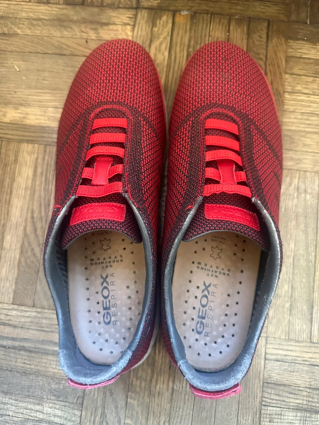 Geox Red Mesh Sneakers
