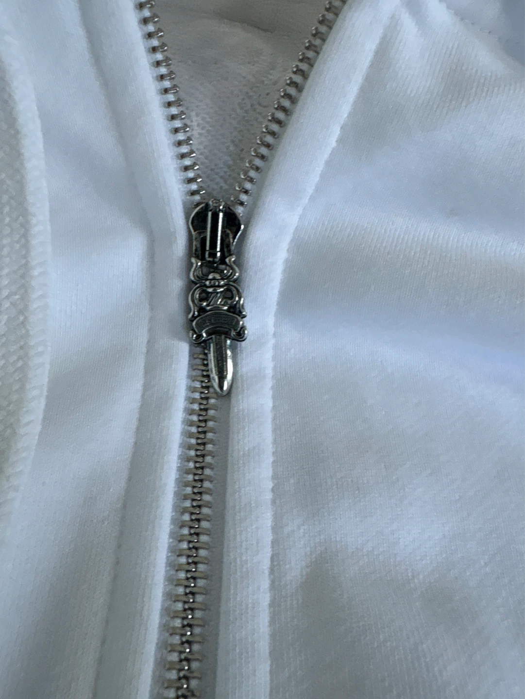 Chrome Hearts White Zip-Up Hoodie - photo 4