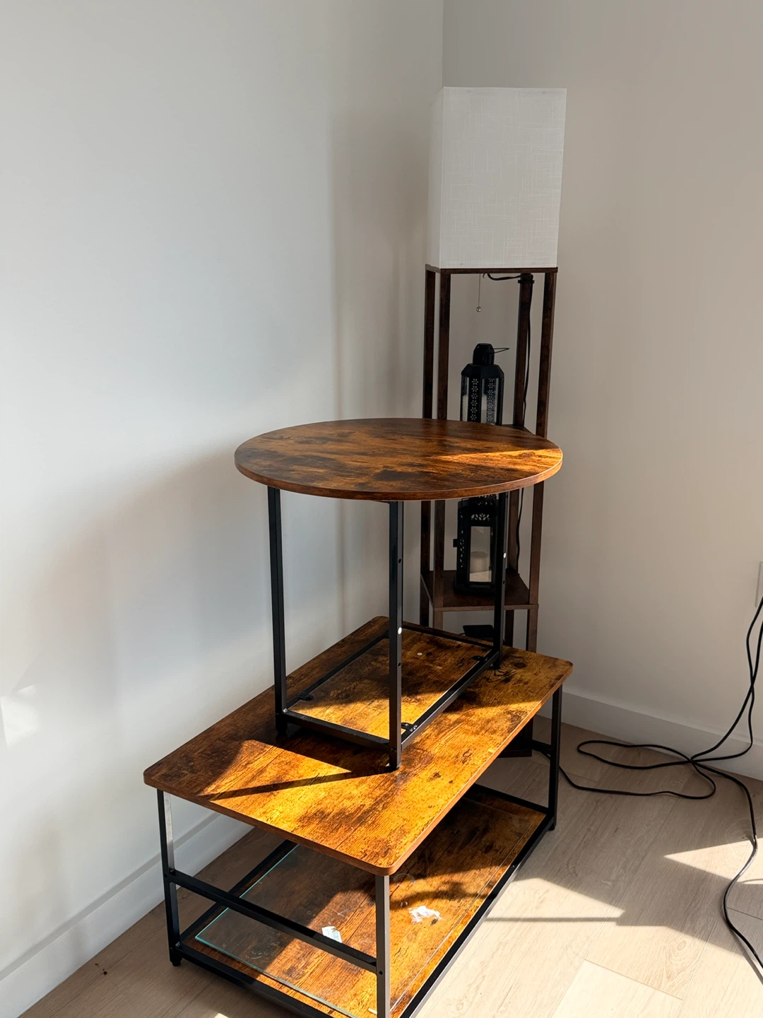 Set of 2 Rustic Wood Tables – Stylish & Space-Saving - photo 5