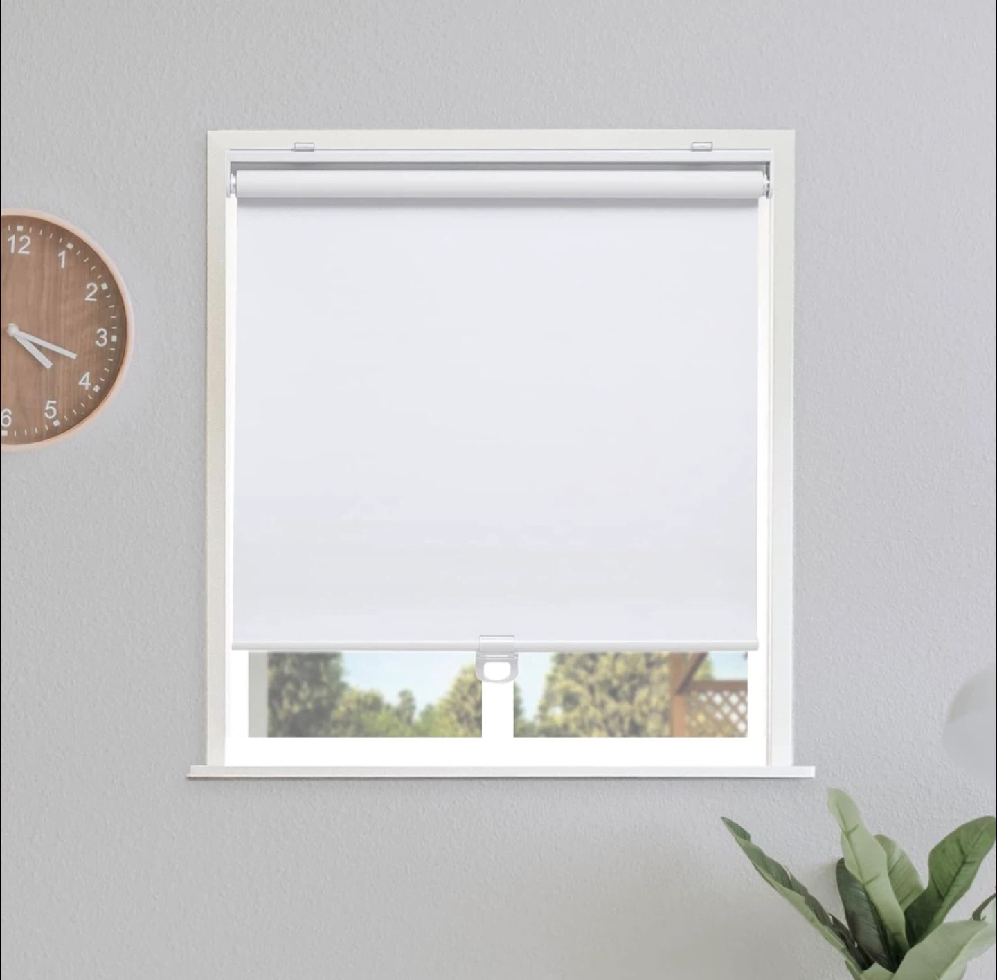 NEW White Cordless Blackout Zebra Blind, 65”Wx72”H