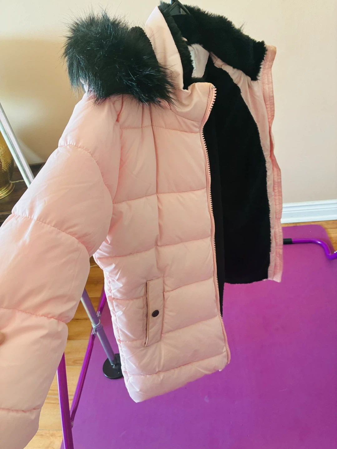 Calvin Klein Pink Puffer Jacket with Fur Hood - M/M - photo 3