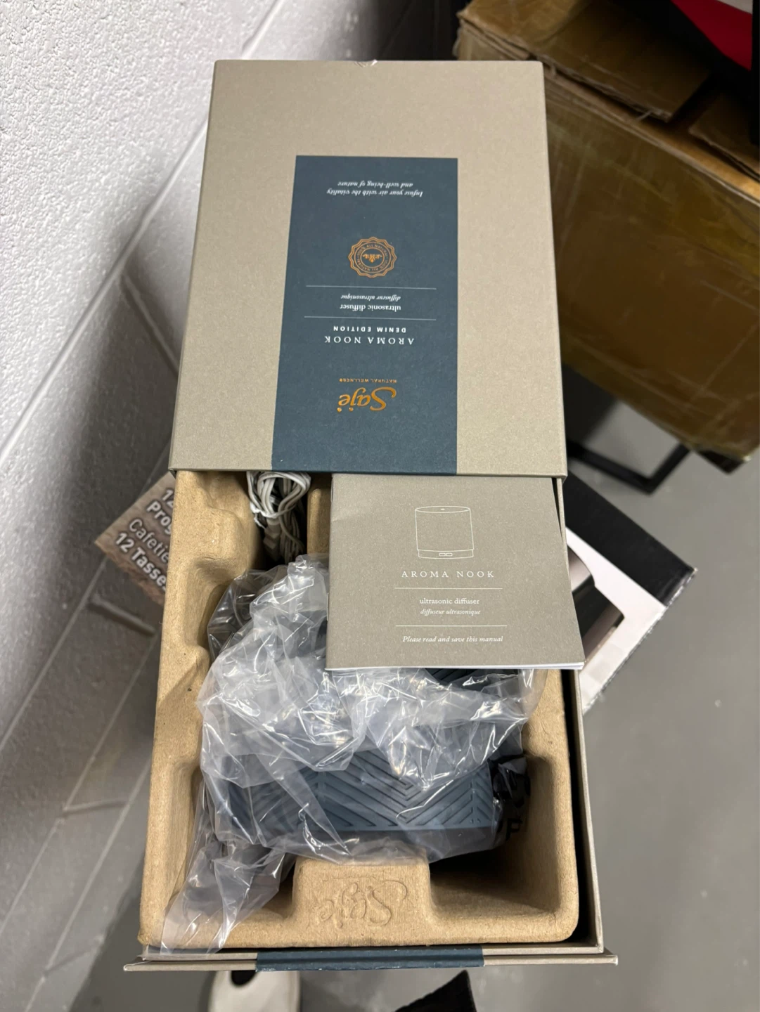 Brand New Saje Aroma Nook Ultrasonic Diffuser - Denim Edition - photo 3