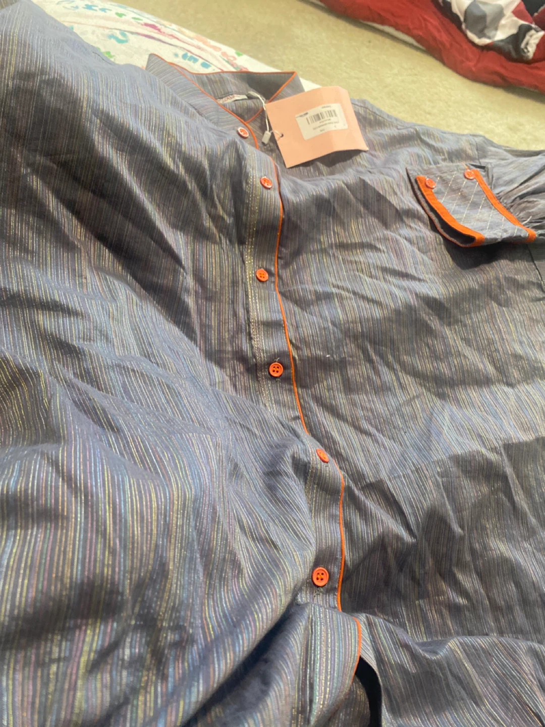 Blue Striped Pyjama Top