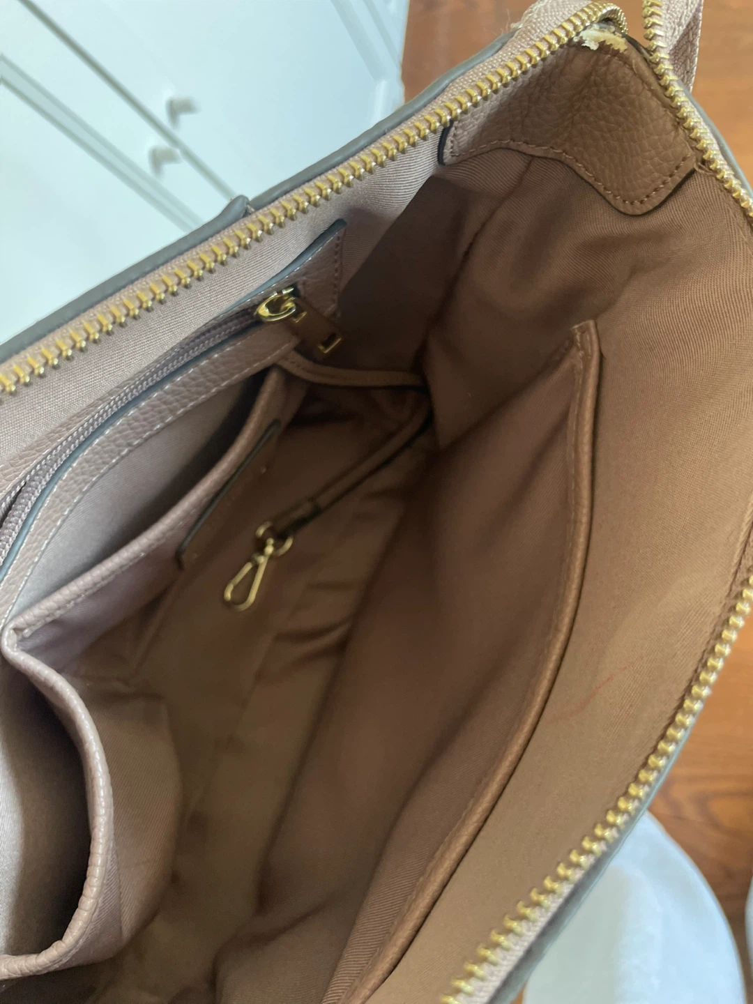 Indigo Taupe Faux Leather Shoulder Bag - photo 5