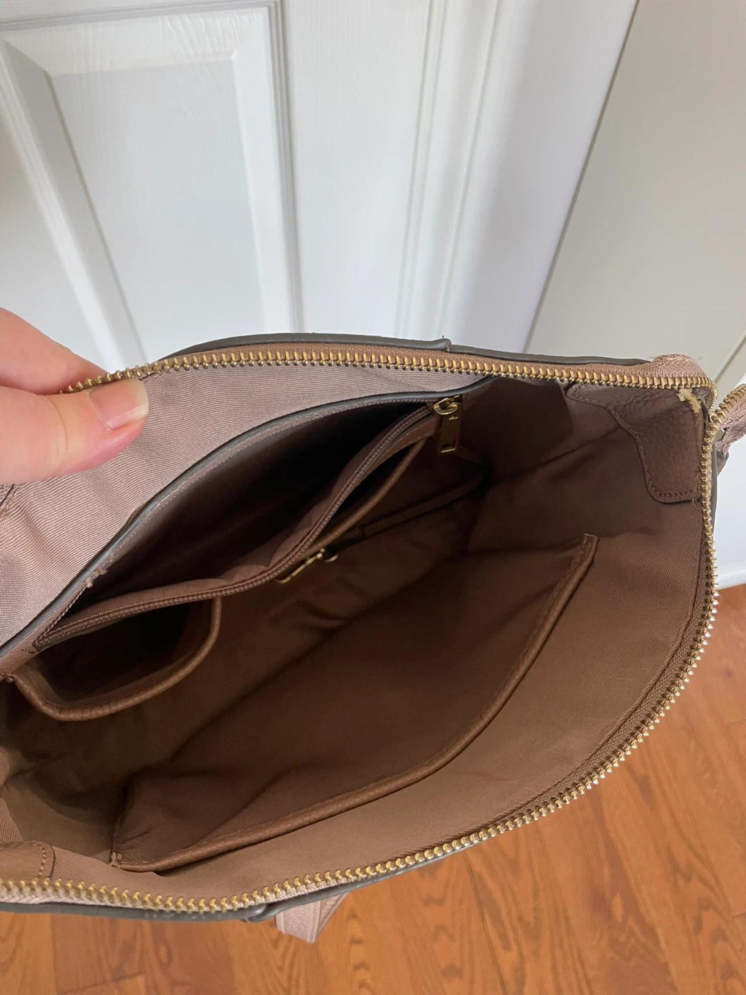 Indigo Taupe Faux Leather Shoulder Bag - photo 3