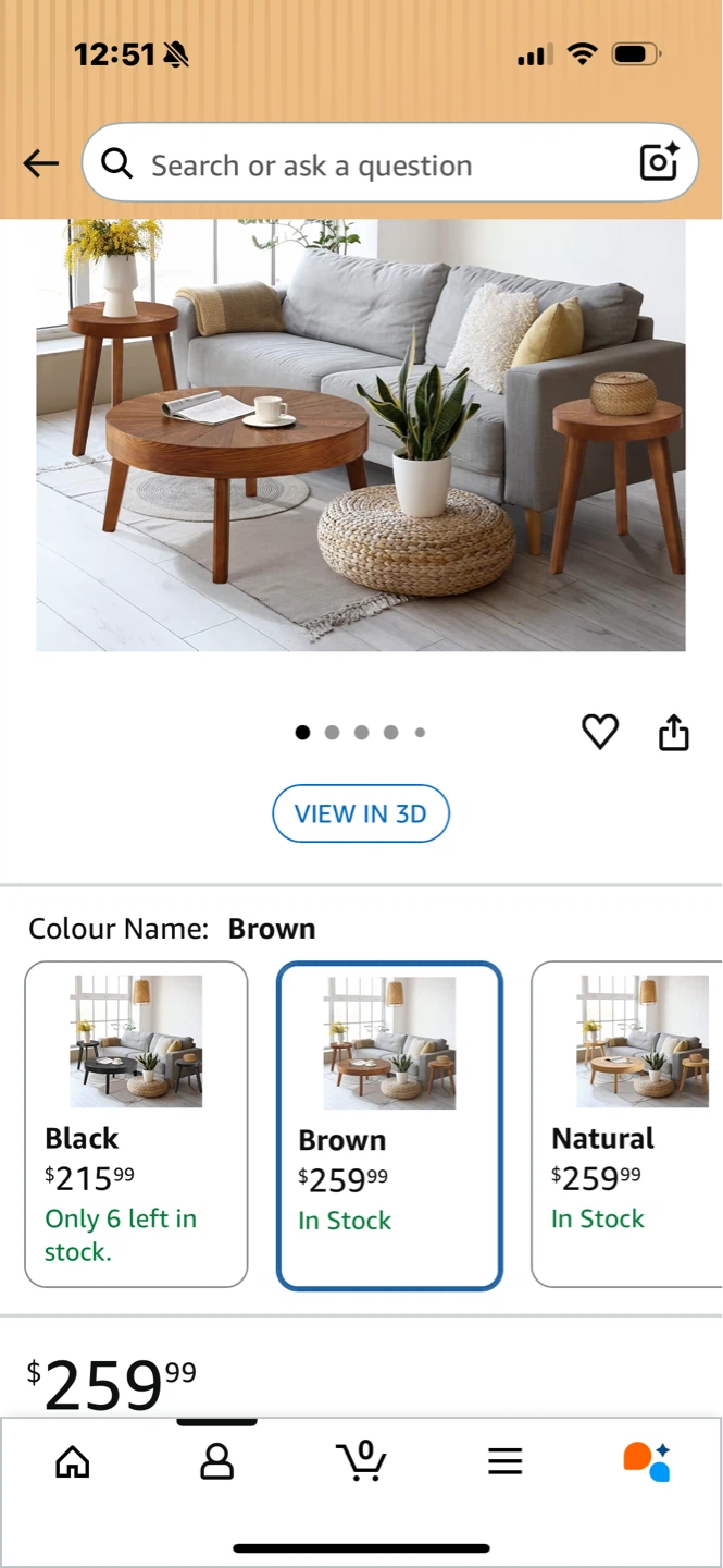 Farmhouse Round Wooden Coffee Table Set - photo 2