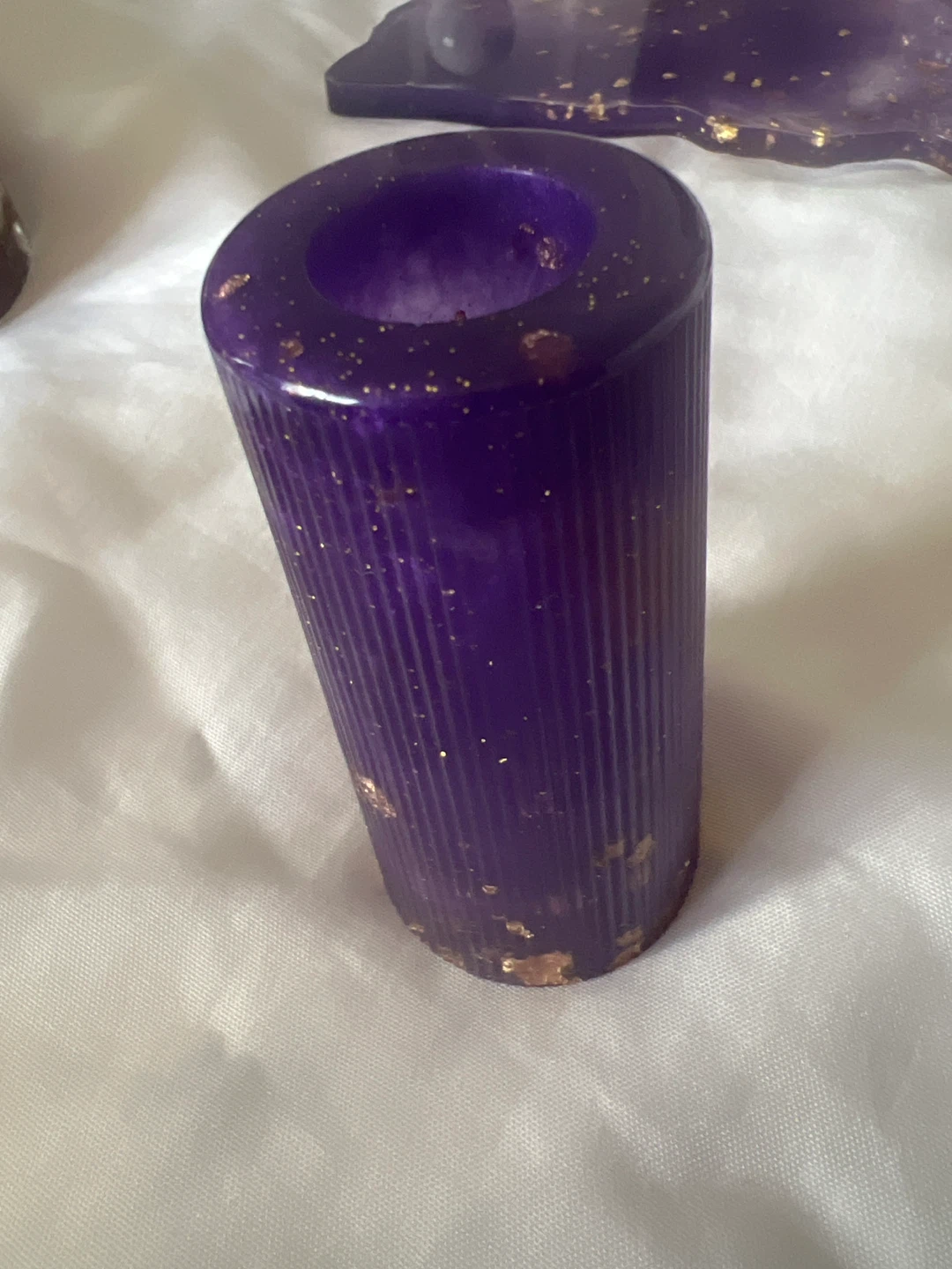 Purple Resin Tray Set with Coaster and Jar - photo 3