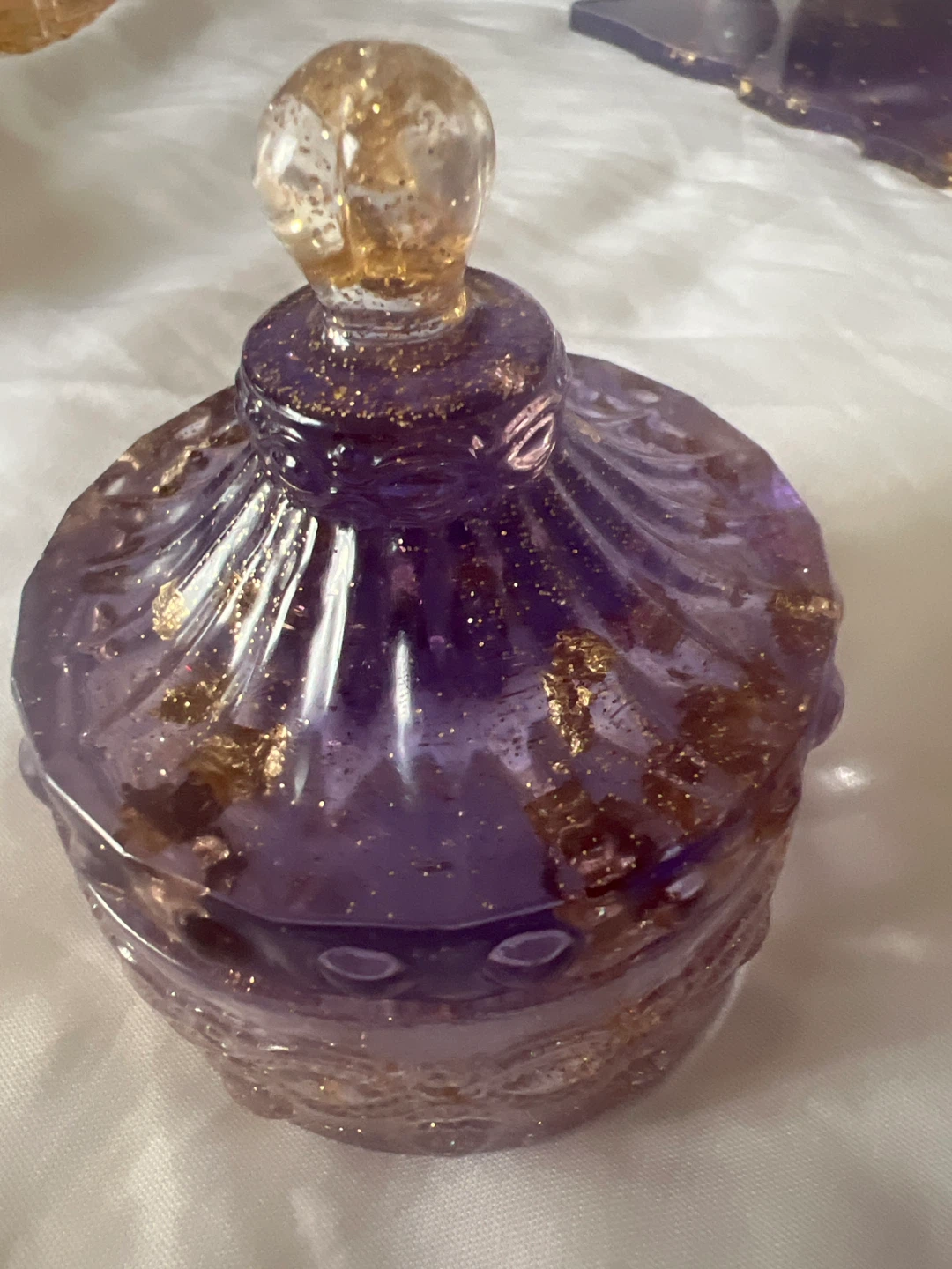Purple Resin Tray Set with Coaster and Jar - photo 5