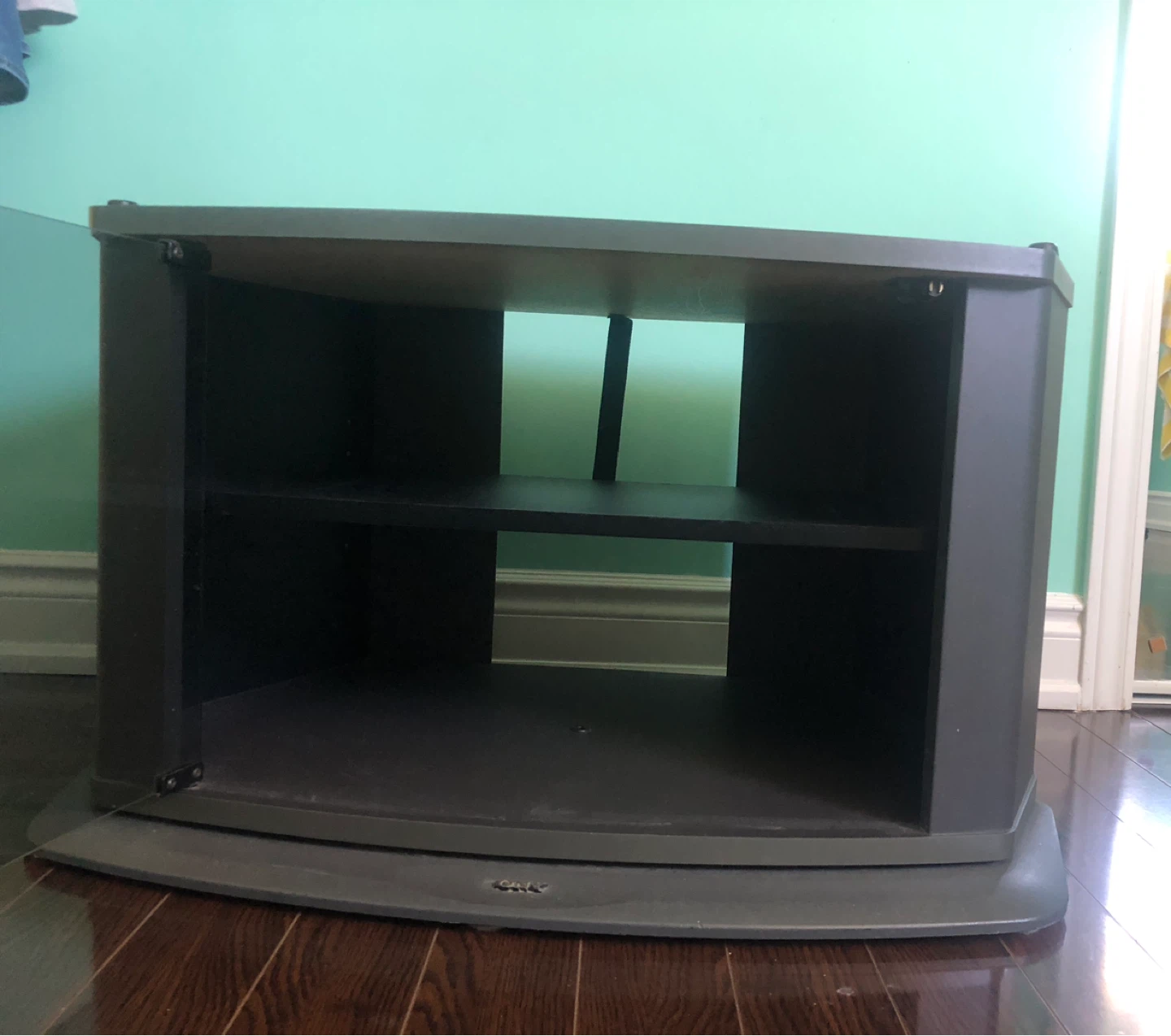 Grey TV Stand with Glass Door and two drawers - photo 4