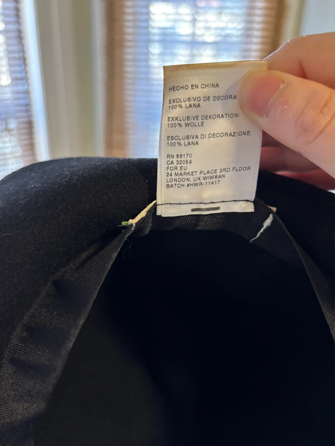 Black Wool Fedora Hat - photo 5