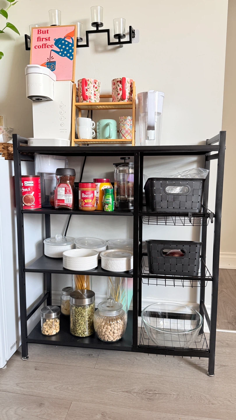 Storage self with free Keurig Coffee Maker