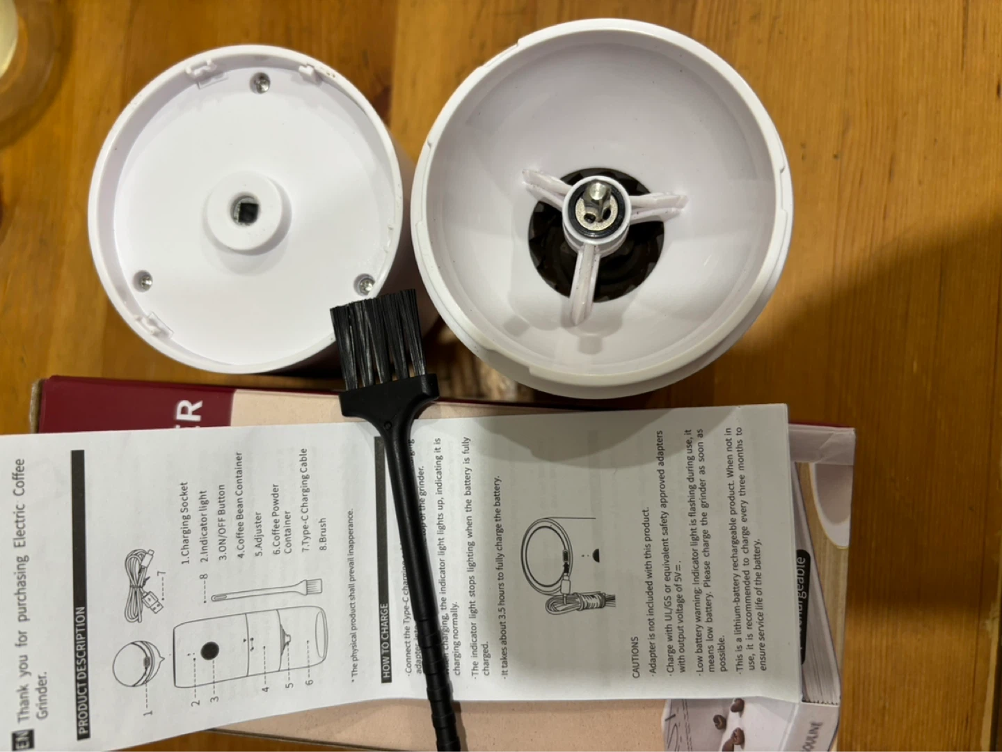 Cliton Rechargeable Electric Coffee Grinder - photo 4