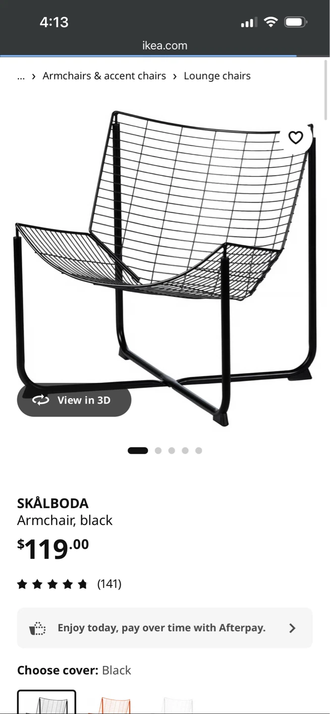 IKEA SKÅLBODA Armchair, Black balcony chair - photo 4