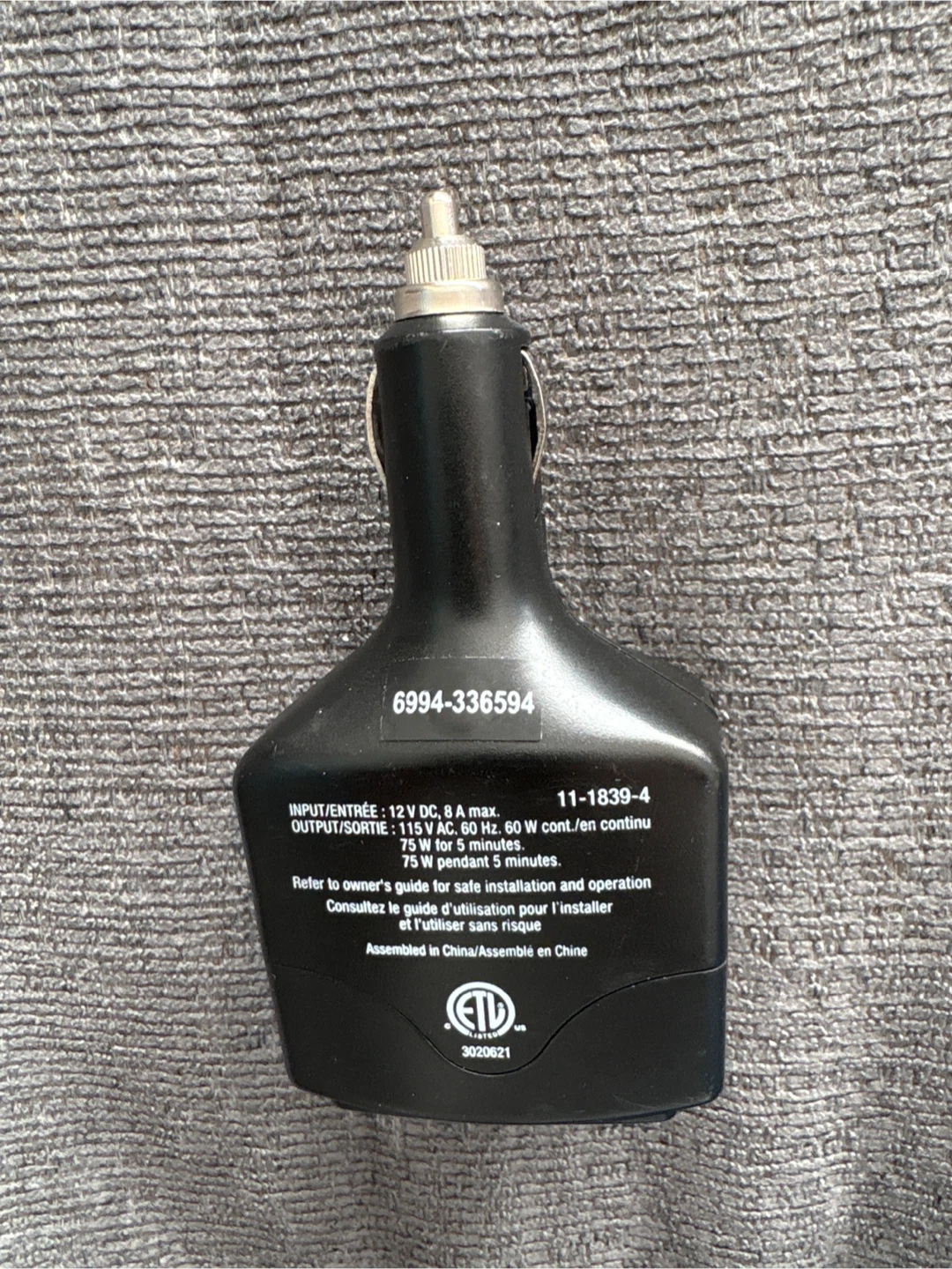 Motomaster Eliminator 75W Mobile Power Inverter - photo 3