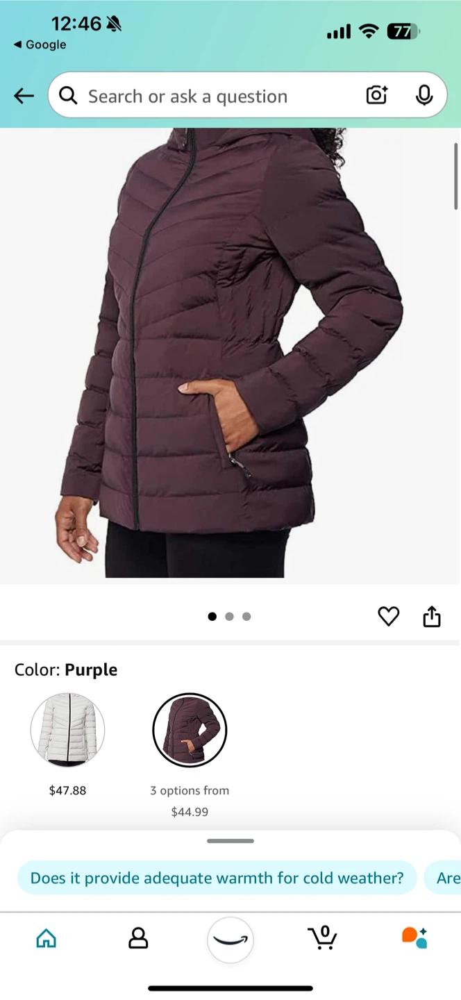 Purple Puffer Jacket - photo 3