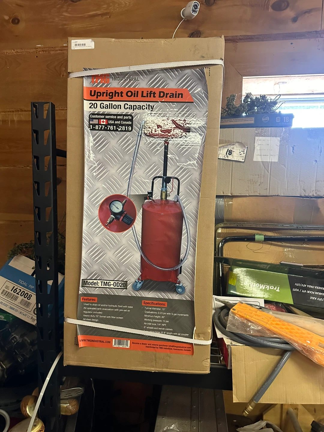 TMC Industrial Upright Oil Lift Drain 20 Gallon Capacity