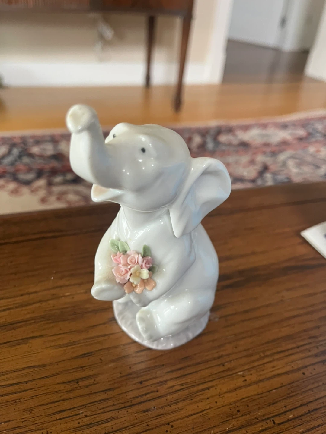 Lladro “Lucky in Love” Elephant Figurine with Flowers
