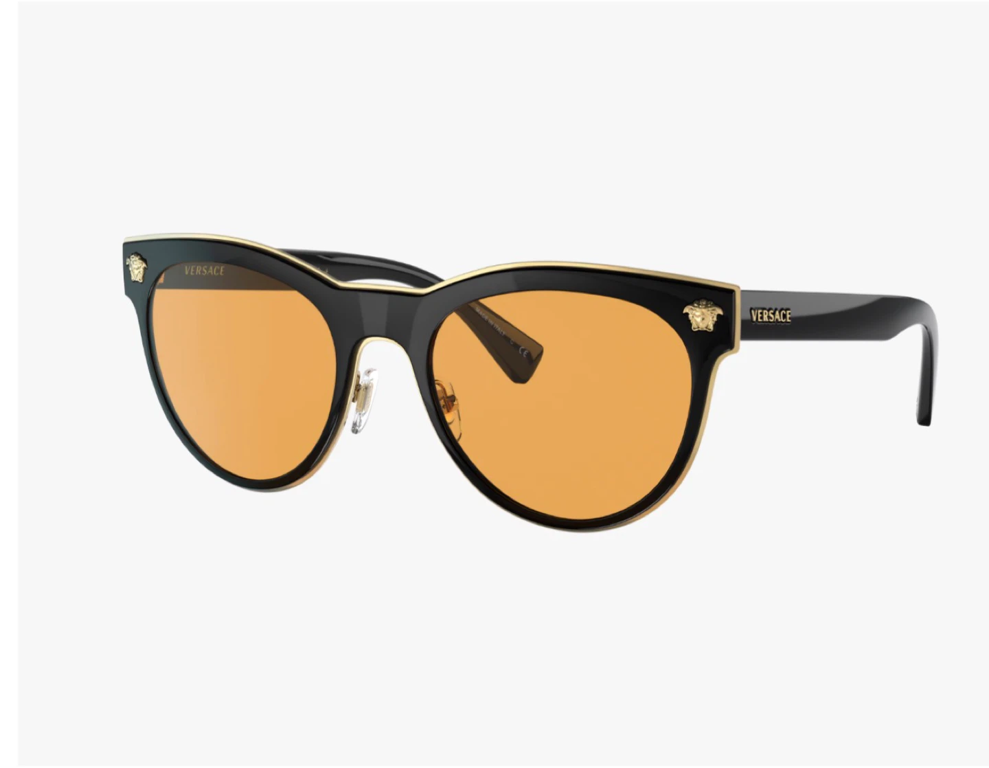 Versace Sunglasses Black & Gold Amber Lens - photo 3