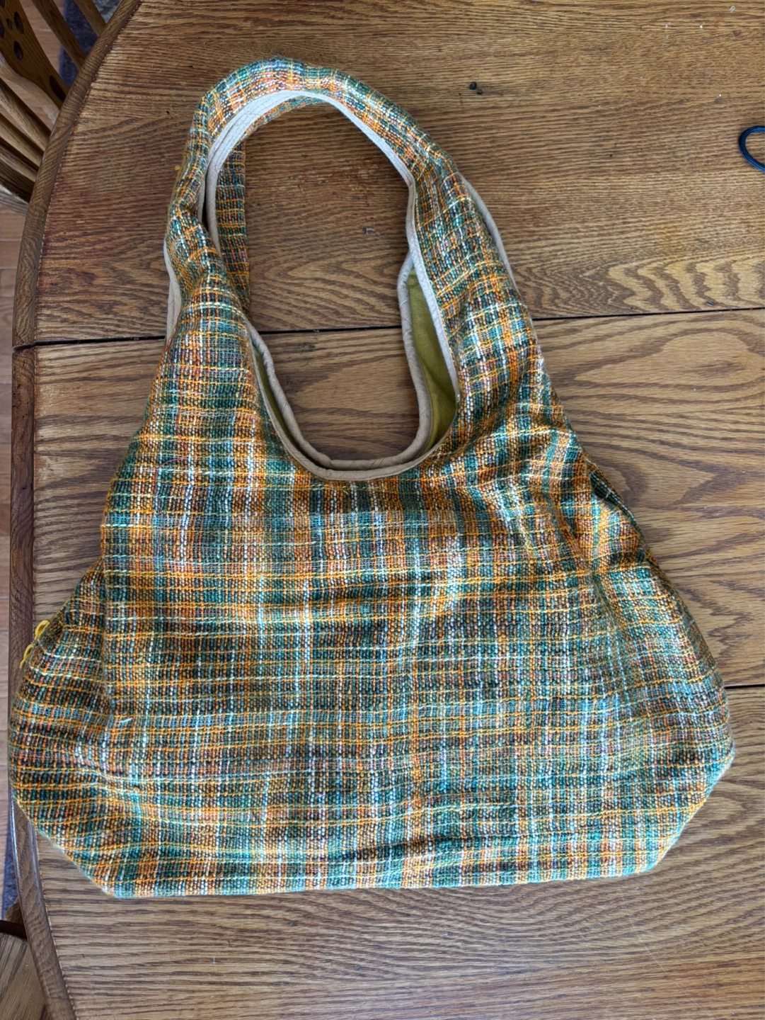 Tweed Plaid Shoulder Bag
