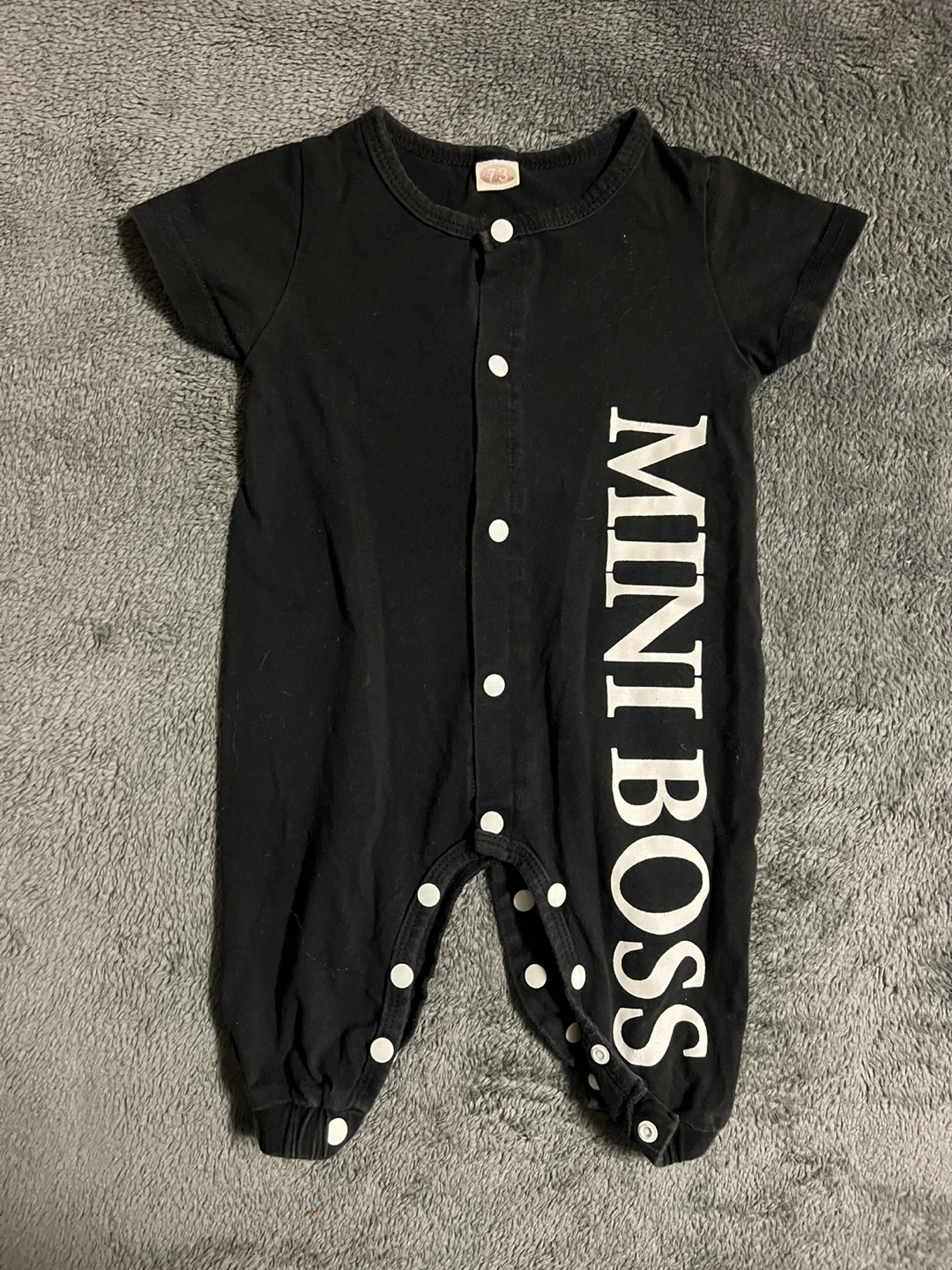 Black "MINI BOSS" Baby Onesie