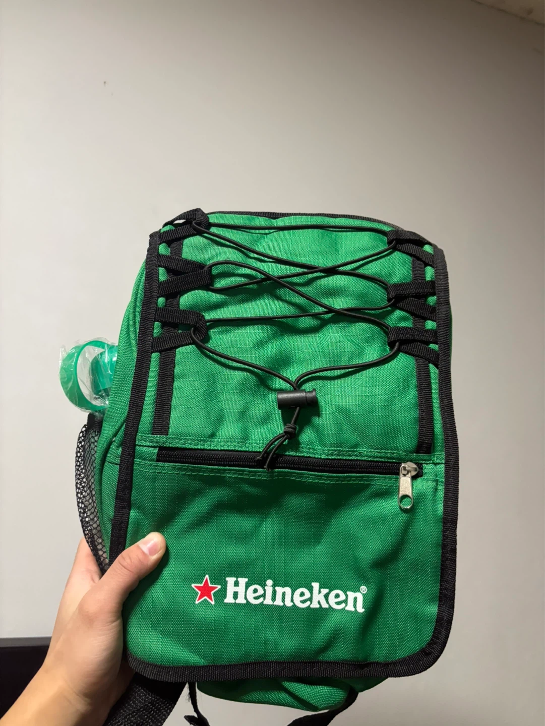 Heineken Green Sling Bag with Water Bottle