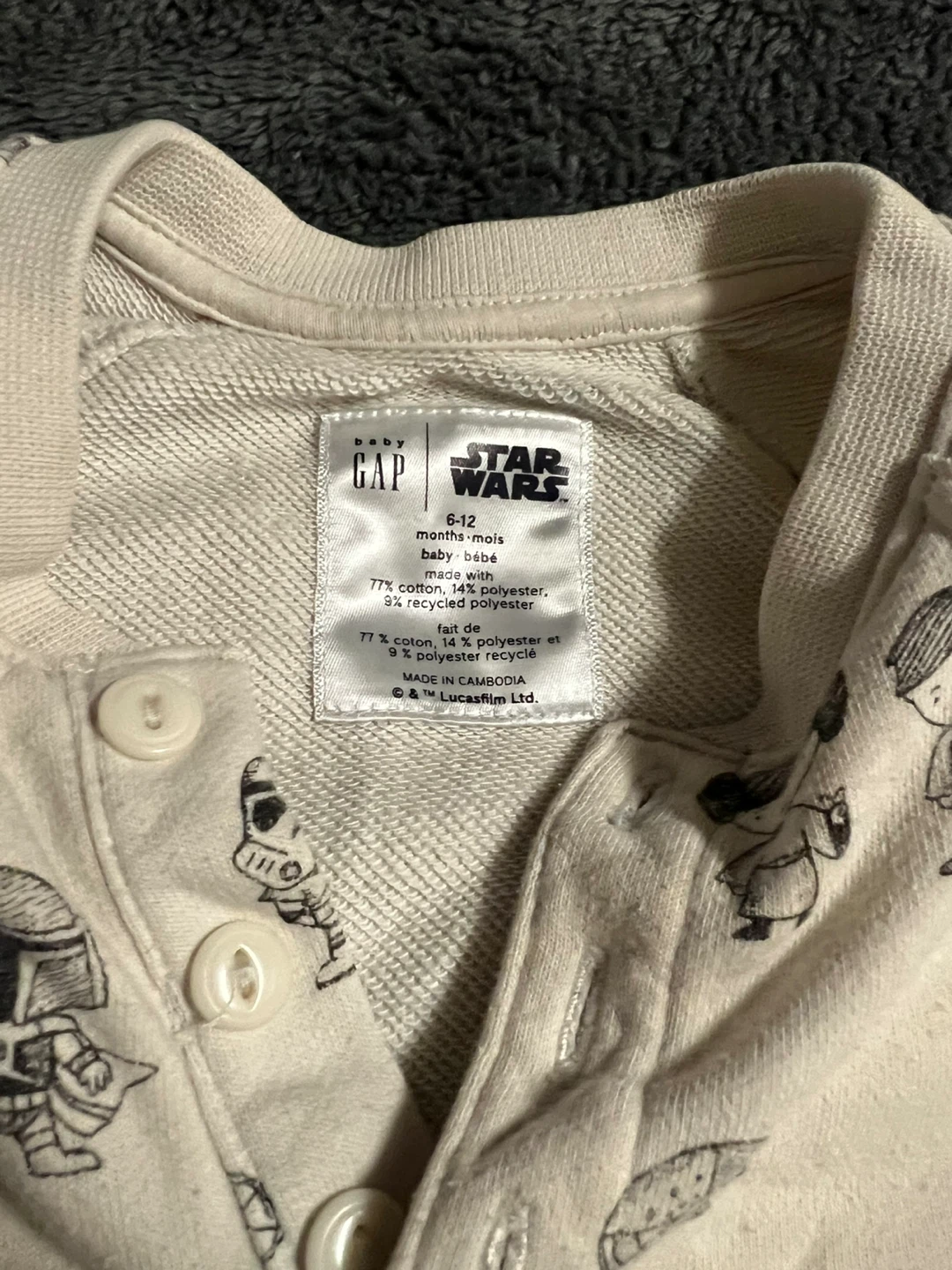 Baby GAP Star Wars onesie 6-12 months - photo 2