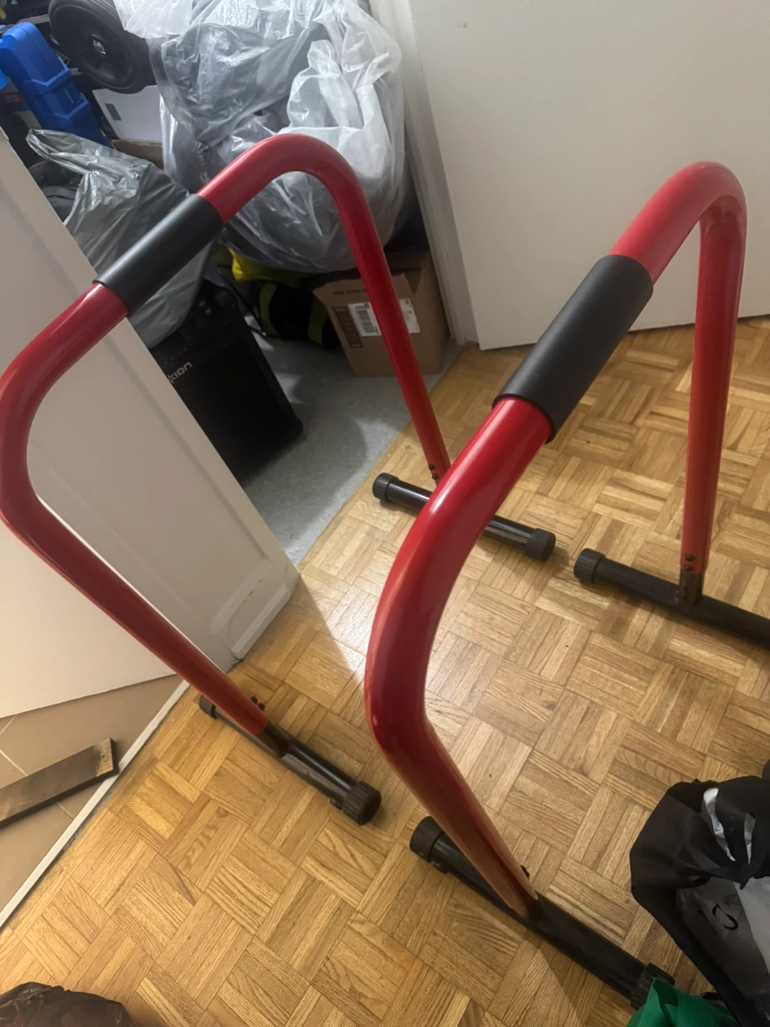 Dip bars Red and Black Parallel Bars - photo 2
