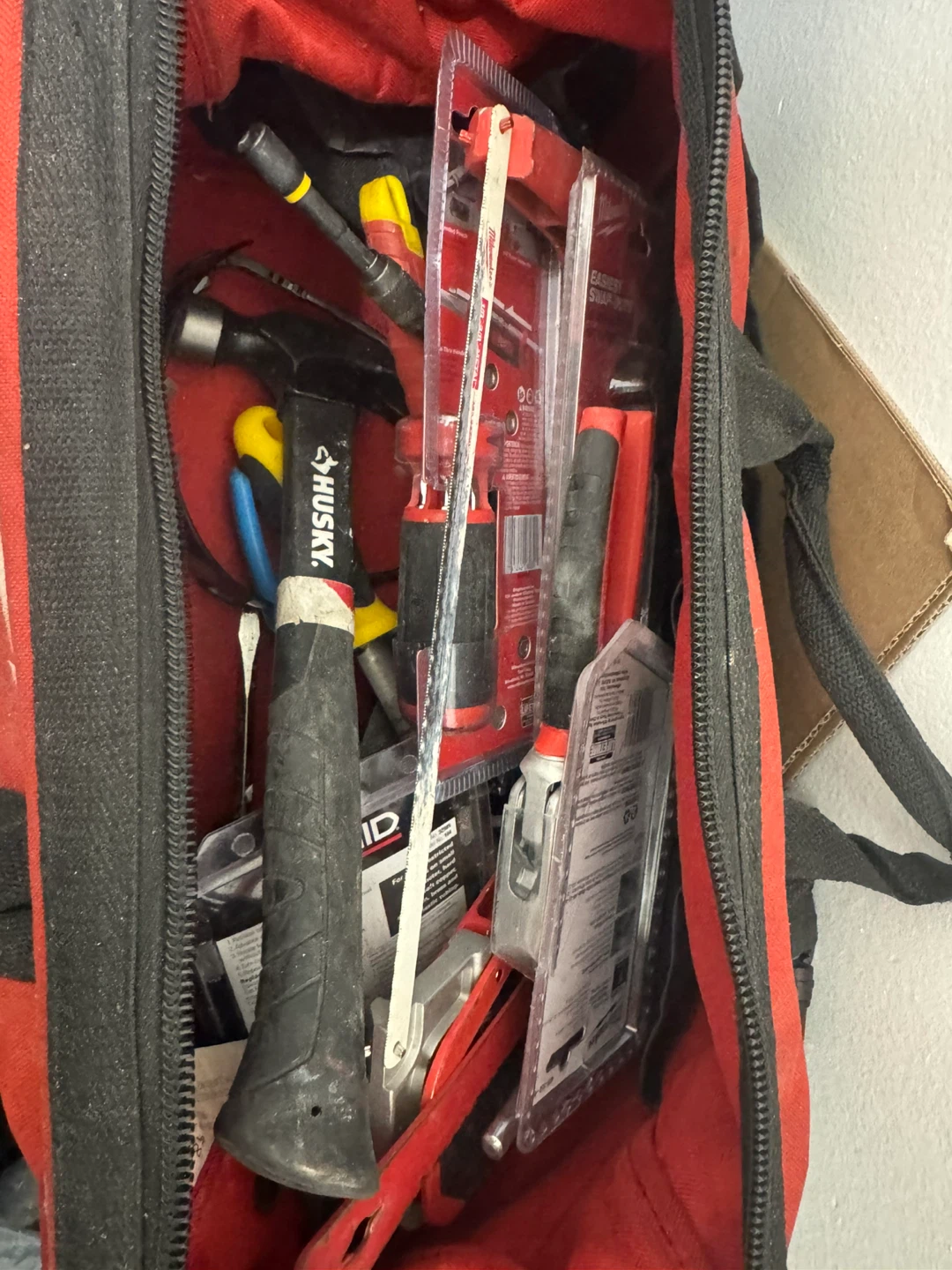 Bunch of plumbing tools Ridgid Tool Bag with Assorted Tools