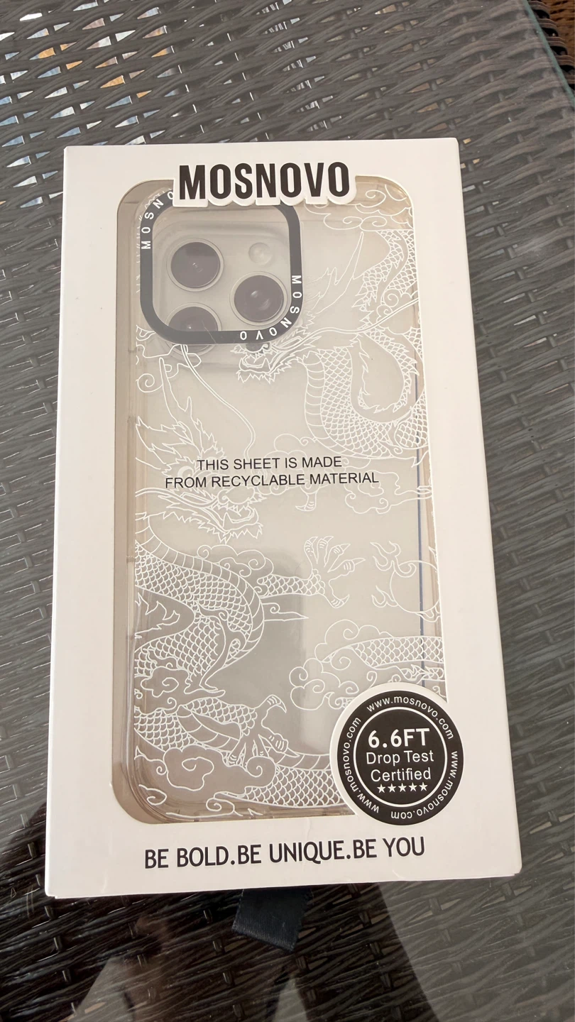 iPhone 16 Pro Max Dragon Print Clear Phone Case - photo 2