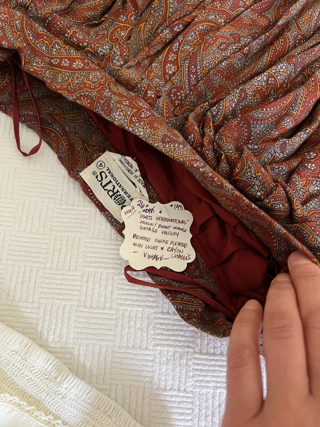 Ports International Vintage Paisley Midi Skirt and Blouse Set - photo 4