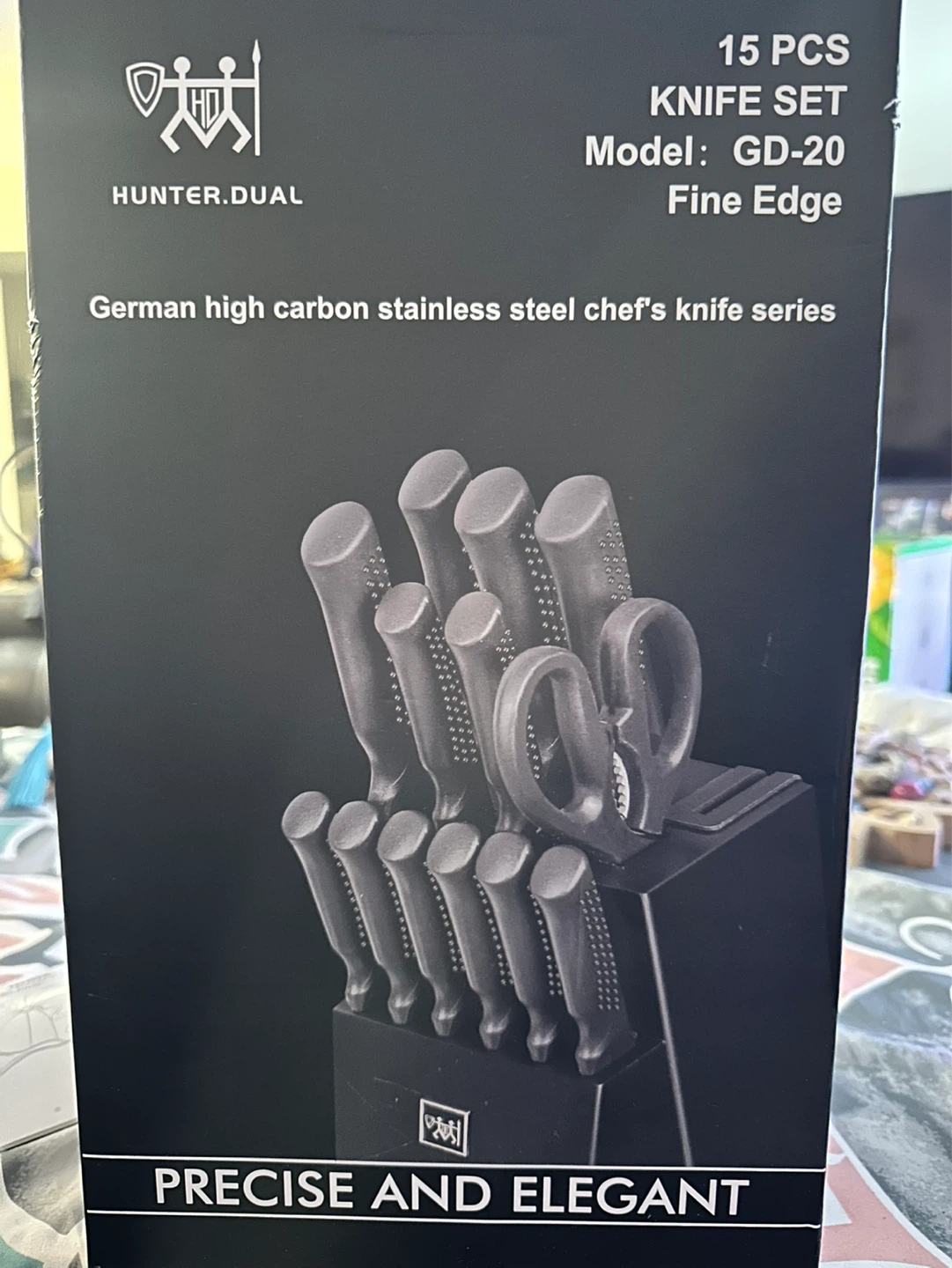 HUNTER.DUAL 15-Piece Kitchen Knife NEW