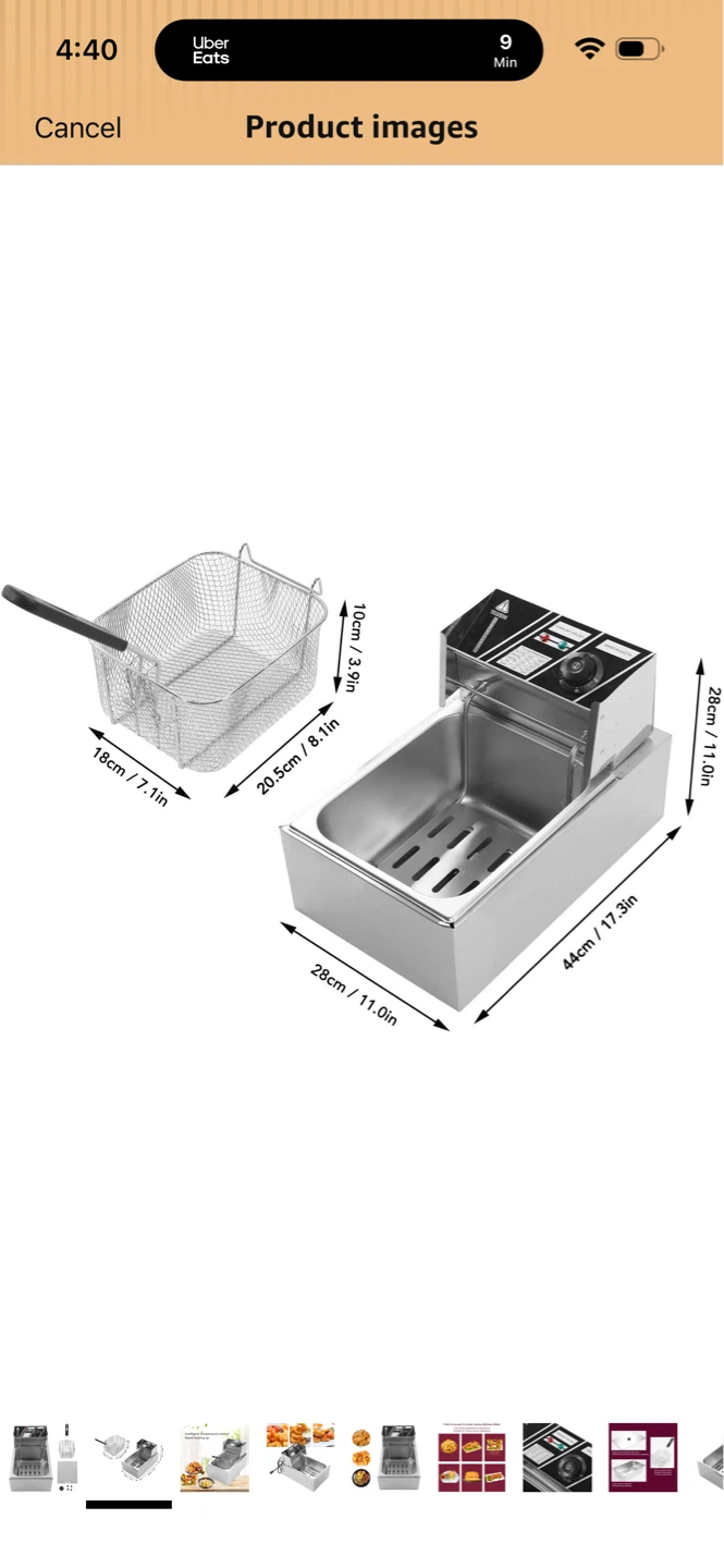 Commercial Electric Deep Fryer with Basket - photo 4