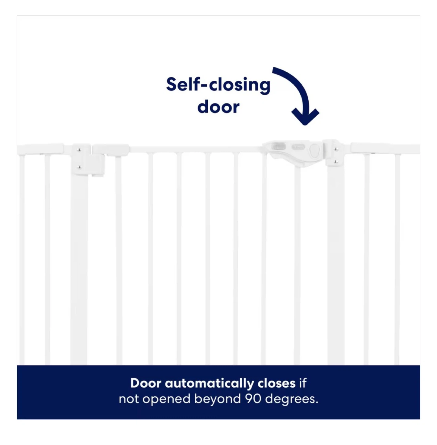 Frisco Steel Extra Wide Auto-Close Dog Gate, White, 30-in - photo 4