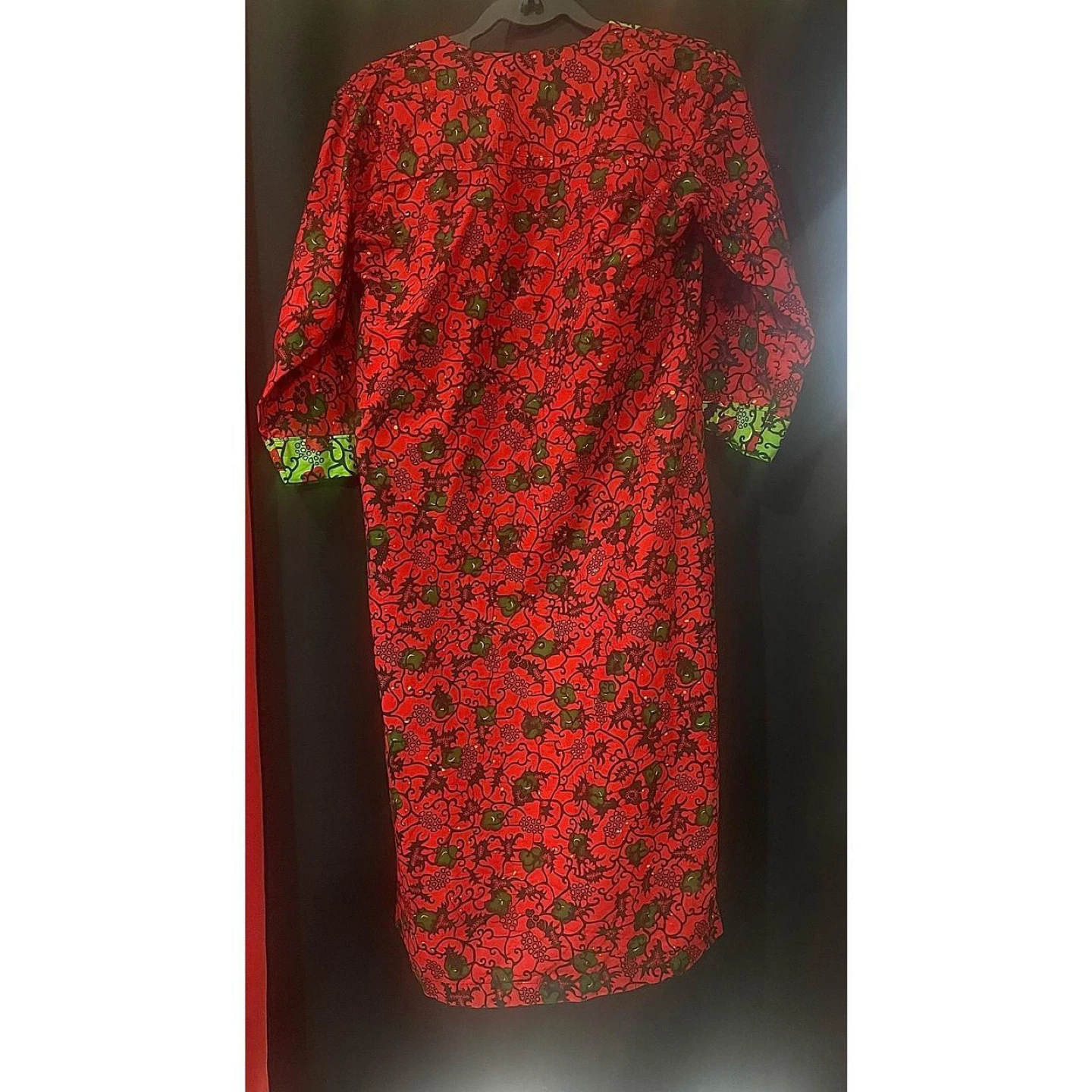 Red And Green African Print Suit - photo 3