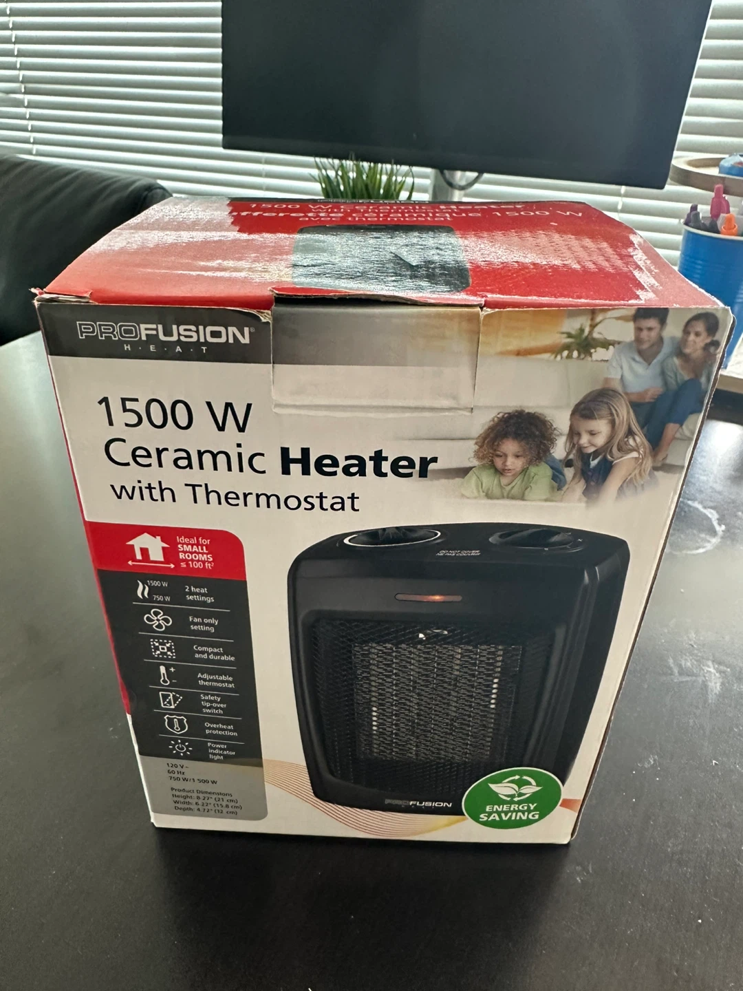 ProFusion 1500W Ceramic Heater with Thermostat