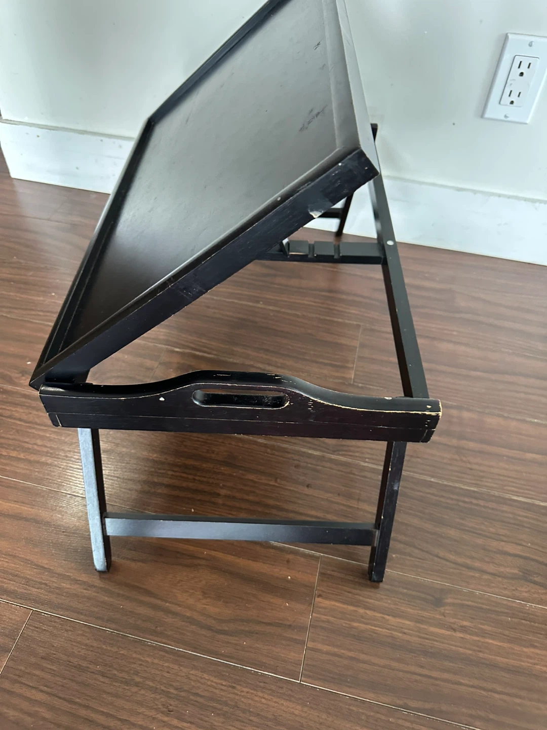 Black wooden tray table - photo 4