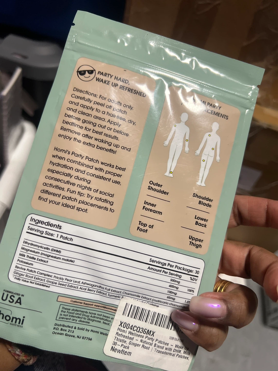 Homi Wellness Party Patch - Wake Up Refreshed - photo 2