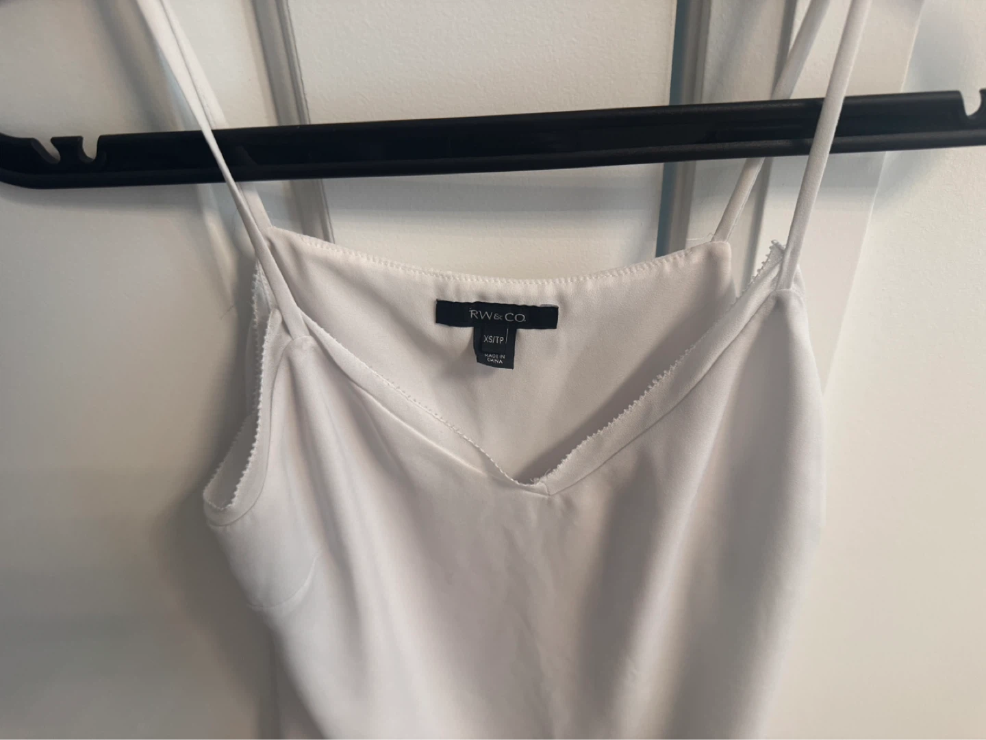 RW & CO White Cami Tank Top Blouse - XS - photo 3