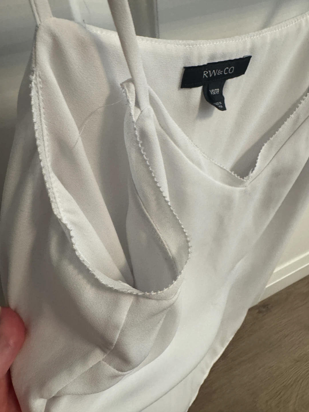 RW & CO White Cami Tank Top Blouse - XS - photo 4