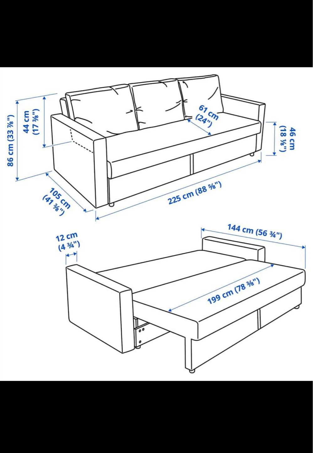 Beautiful Blue (king) SOFA BED - photo 4